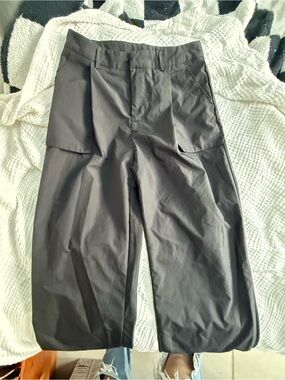 SHEIN Black Wide-Leg Cargo Pants Trousers Size Small/4